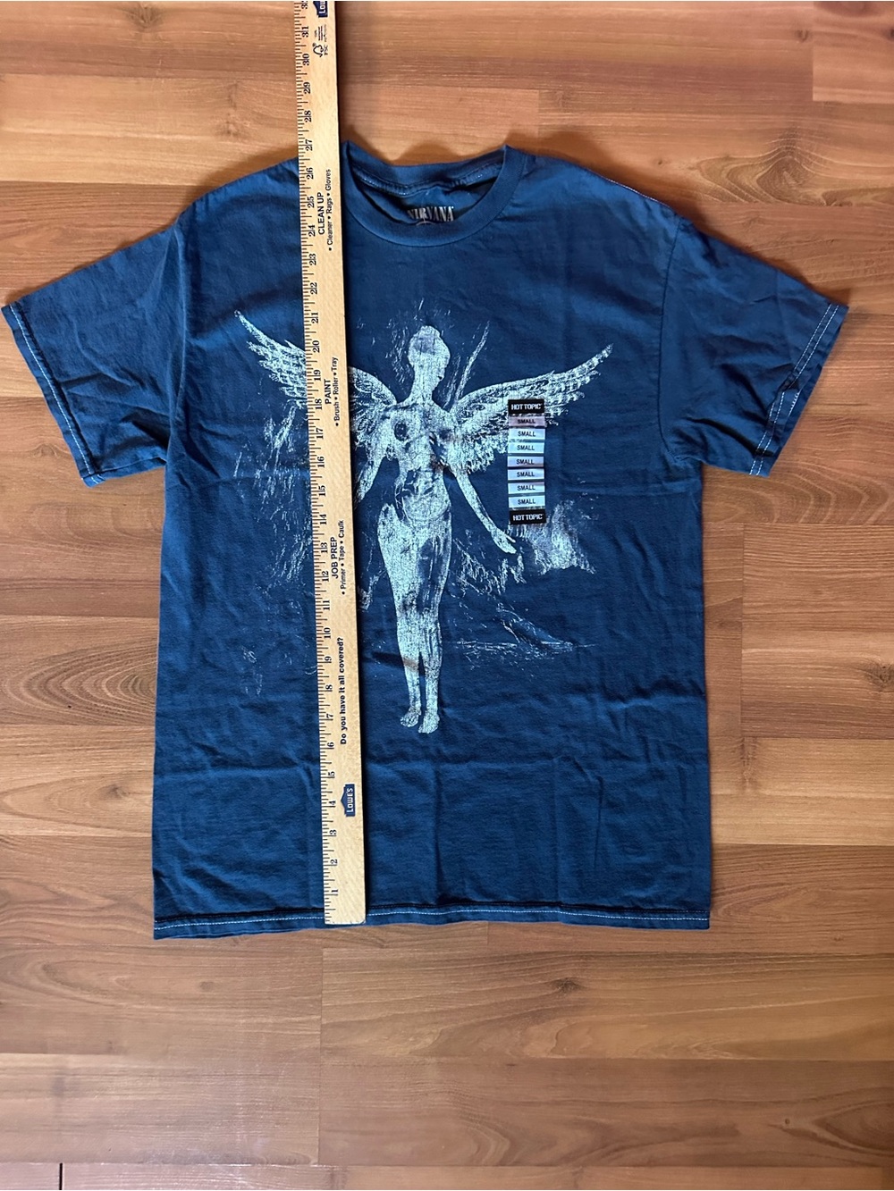 🆕 NIRVANA In Utero Navy Short Sleeve Graphic Pigment Dye Tee - Picture 4 of 8